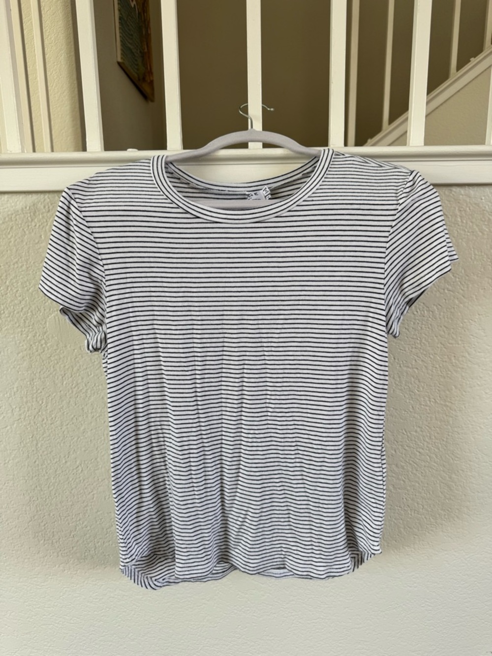 Frame Black & White Striped Short Sleeve Tee